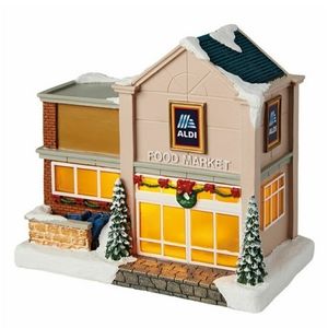 ALDI LED Holiday Village House Aldi Store Food Market 2023 Light-Up Christmas